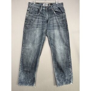 Vintage AKDMKS Akademiks Blue Jeans Mens 38 Acid Wash Skater Embroidered 90s Y2K